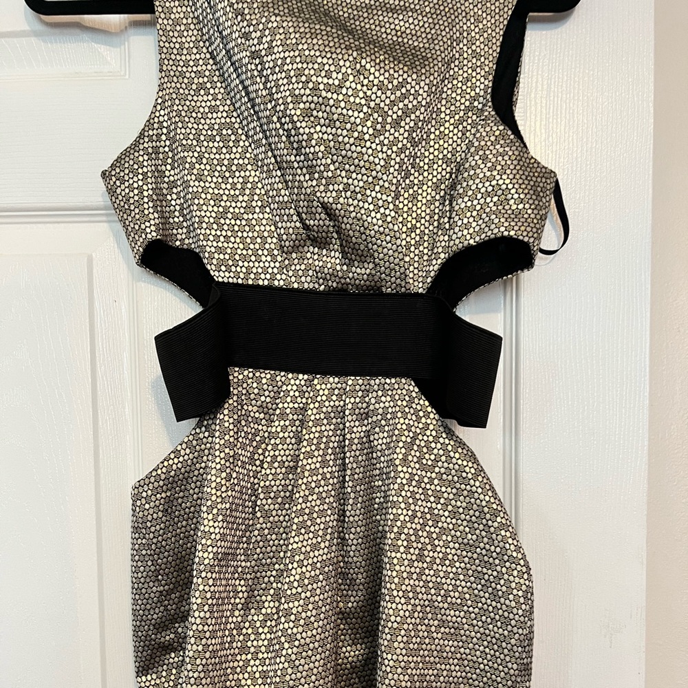 Black and Gold cut out dress